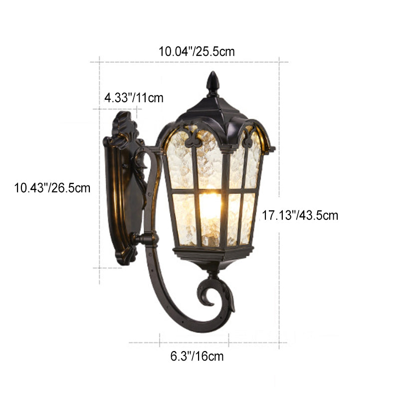 Quadrilateral Lace Aluminum Printed Outdoor Light