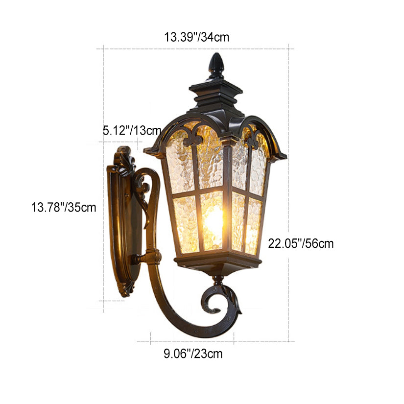 Quadrilateral Lace Aluminum Printed Outdoor Light