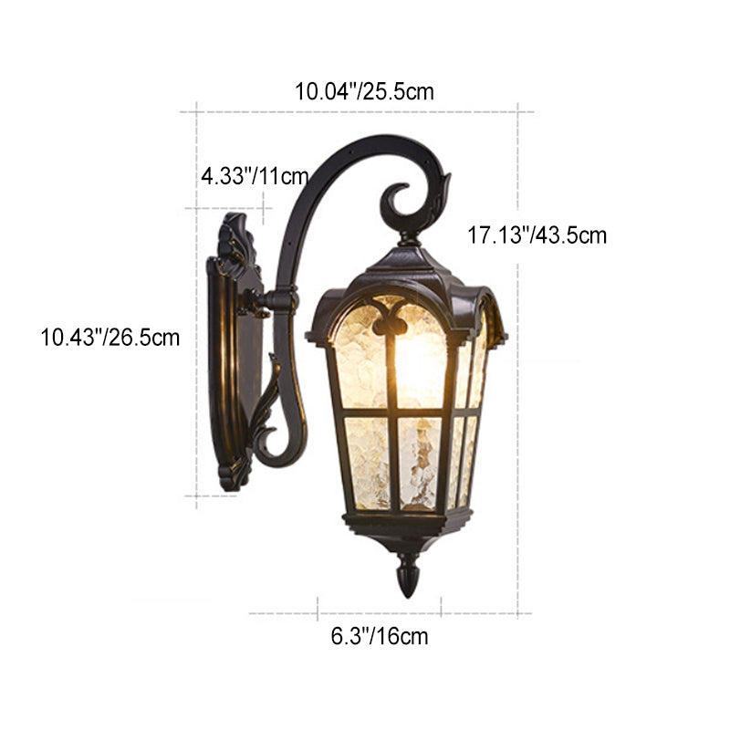 Quadrilateral Lace Aluminum Printed Outdoor Light