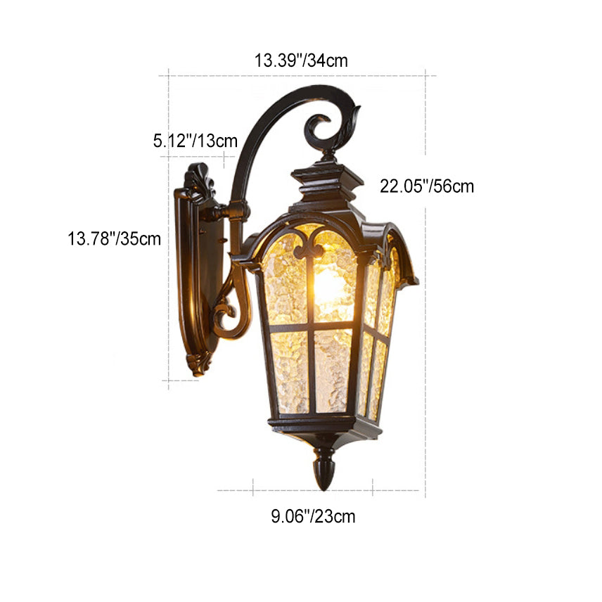 Quadrilateral Lace Aluminum Printed Outdoor Light