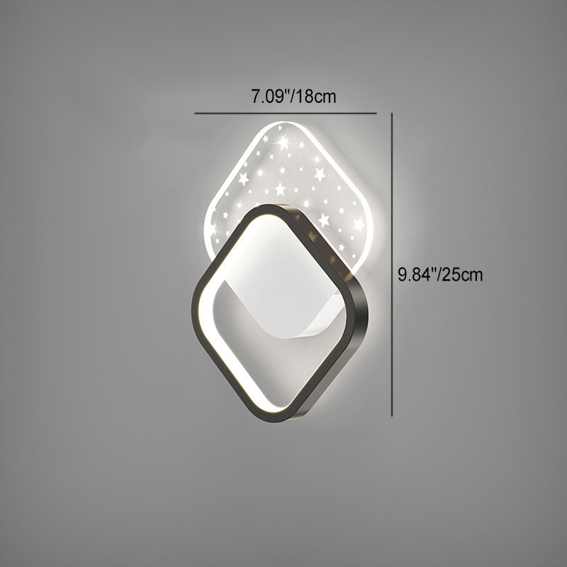 Square Round Heart Oval Wall Lamp