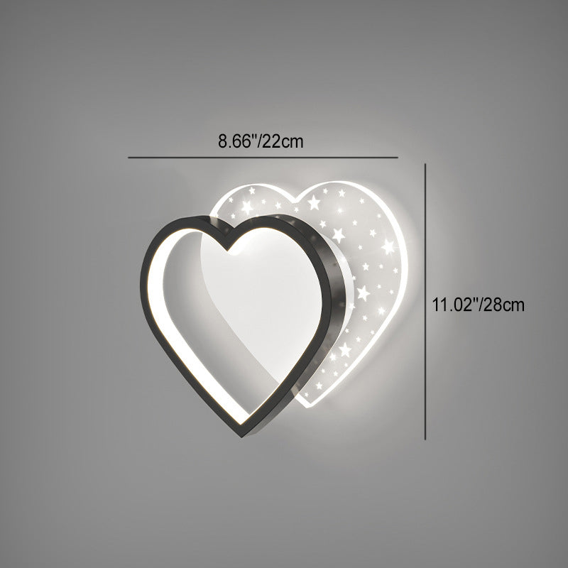 Square Round Heart Oval Wall Lamp