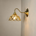 Domed Cylinder Flower Copper Wall Lamp