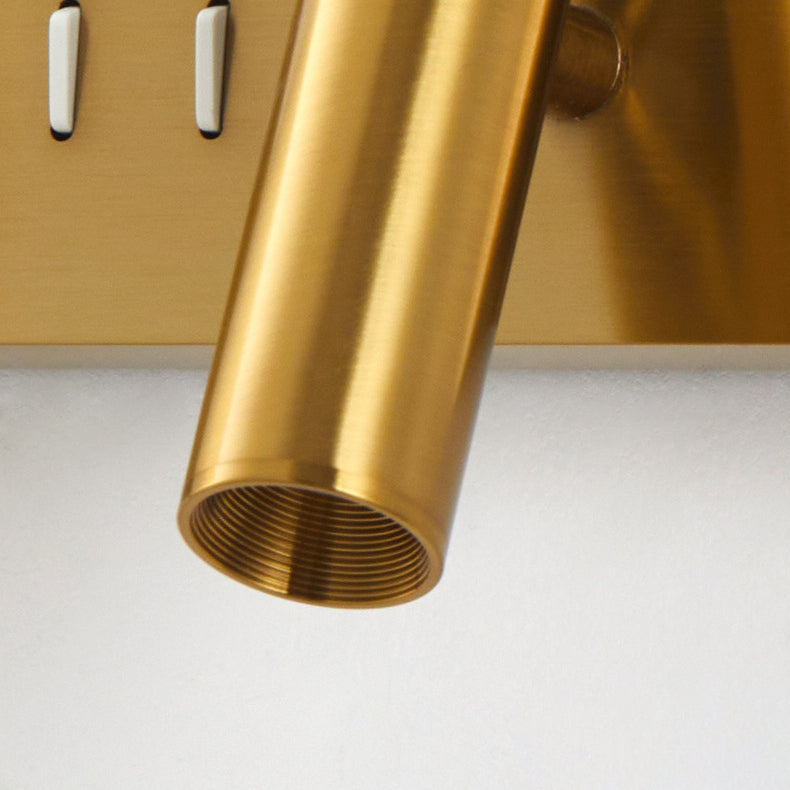 Rectangle Round Globe Aluminum Wall Lamp