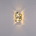 Cylindrical Stainless Steel Crystal 4-Light Wall Lamp