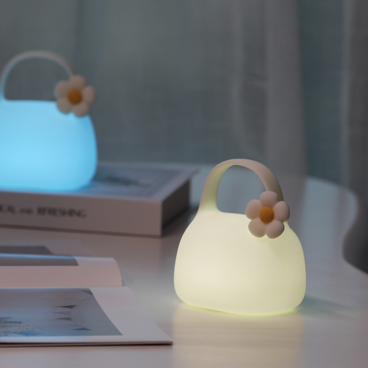 Handbag Silicone ABS Living Table Lamp