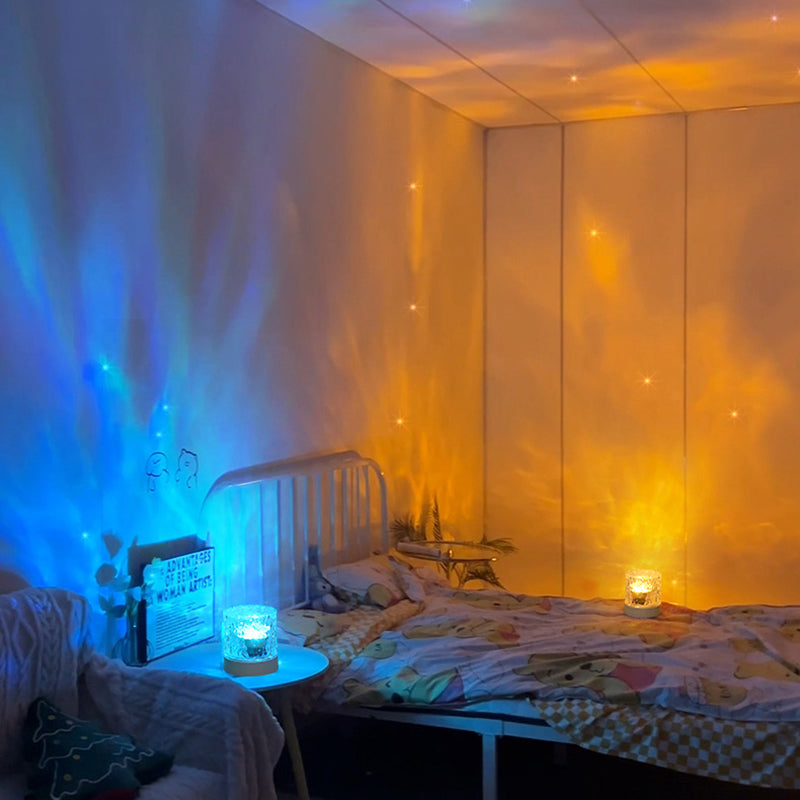 Cylinder Projection Acrylic Bedroom Table Lamp