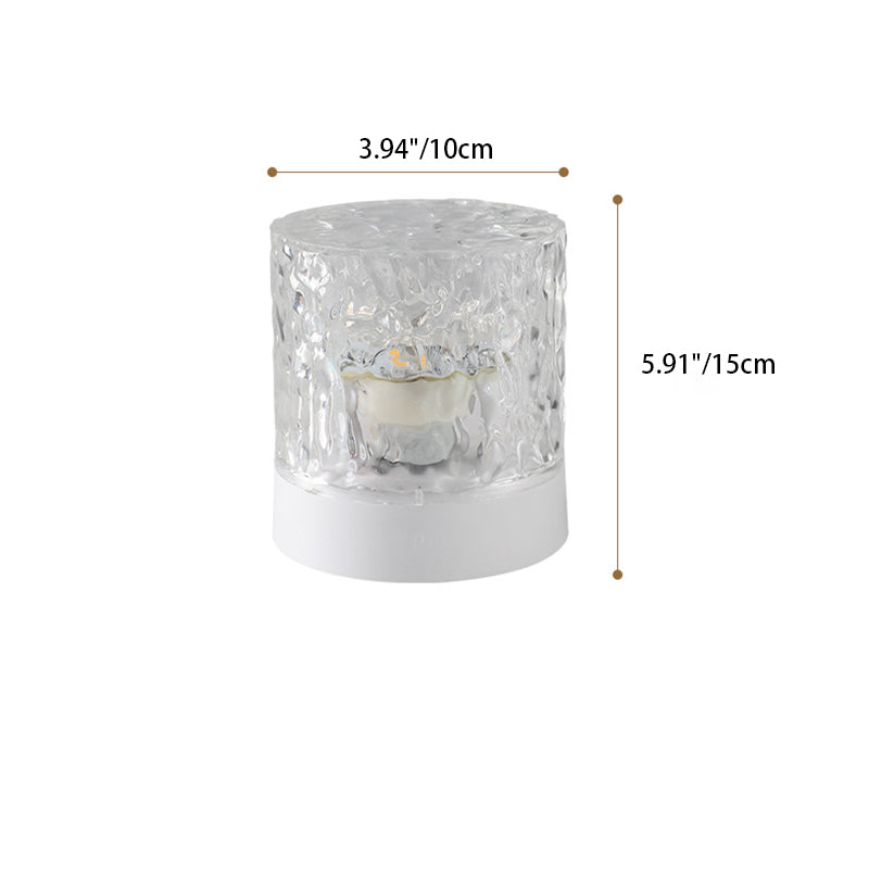Cylinder Projection Acrylic Bedroom Table Lamp