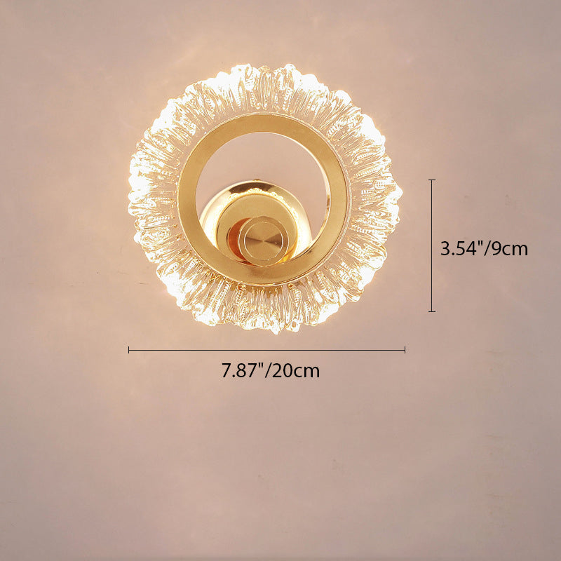Round Petal Shape Iron Wall Lamp