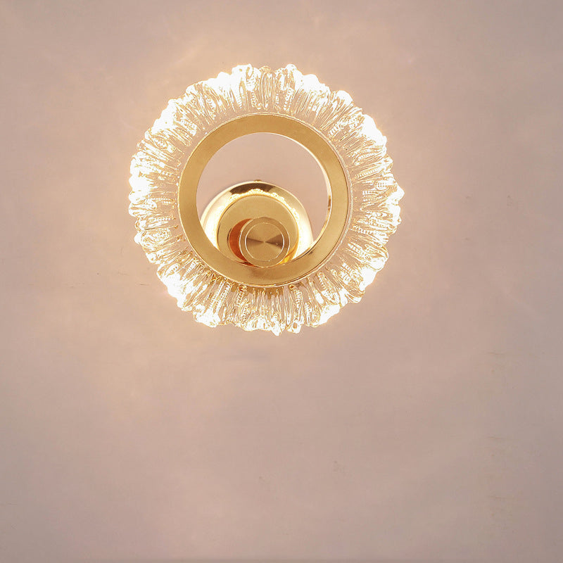 Round Petal Shape Iron Wall Lamp