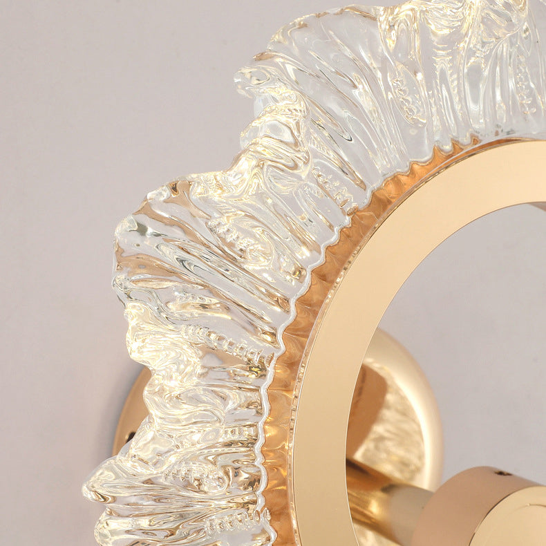 Round Petal Shape Iron Wall Lamp
