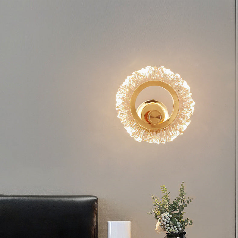 Round Petal Shape Iron Wall Lamp
