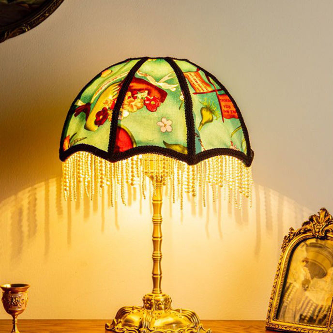 Dome Half Round Pearl Table Lamp