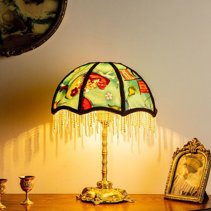 Dome Half Round Pearl Table Lamp