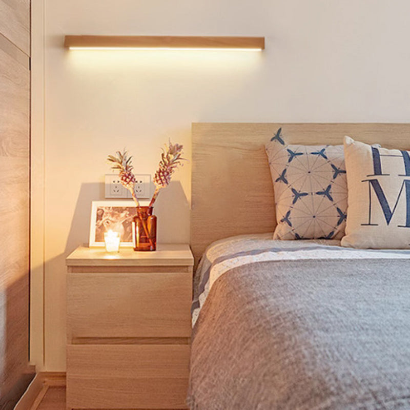 Solid Wood Strip Wall Lamp