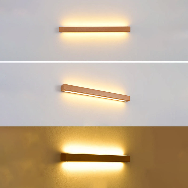 Solid Wood Strip Wall Lamp
