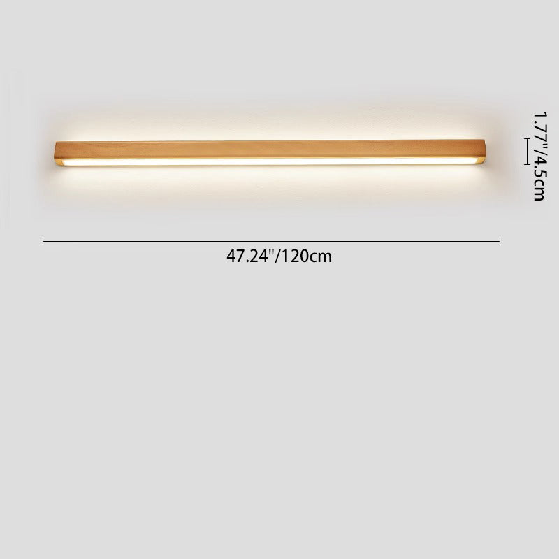Solid Wood Strip Wall Lamp