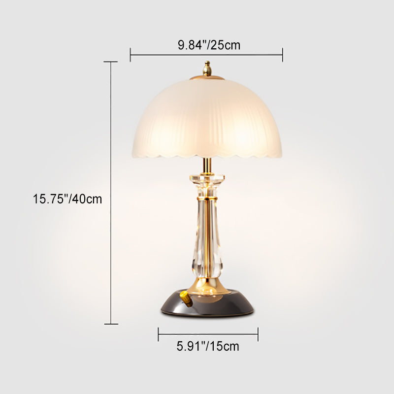 Half Circle Lace Dome Table Lamp