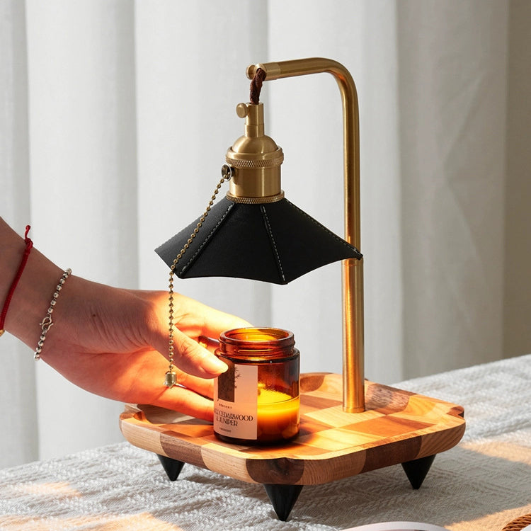 Hexagonal Umbrella Shape Wooden Table Lamp