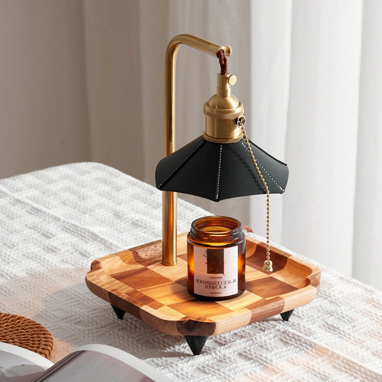 Hexagonal Umbrella Shape Wooden Table Lamp
