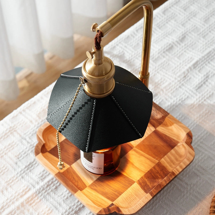 Hexagonal Umbrella Shape Wooden Table Lamp