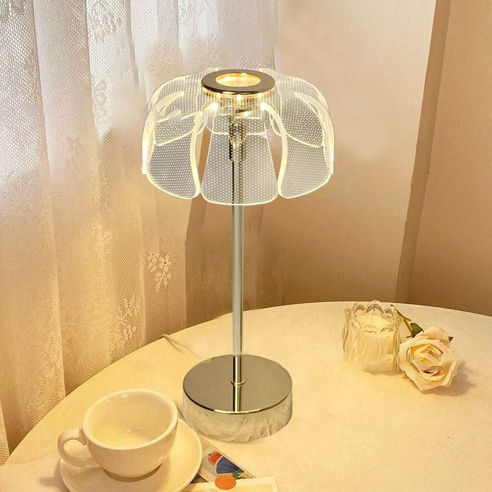 Round Petal Hardware Acrylic Table Lamp