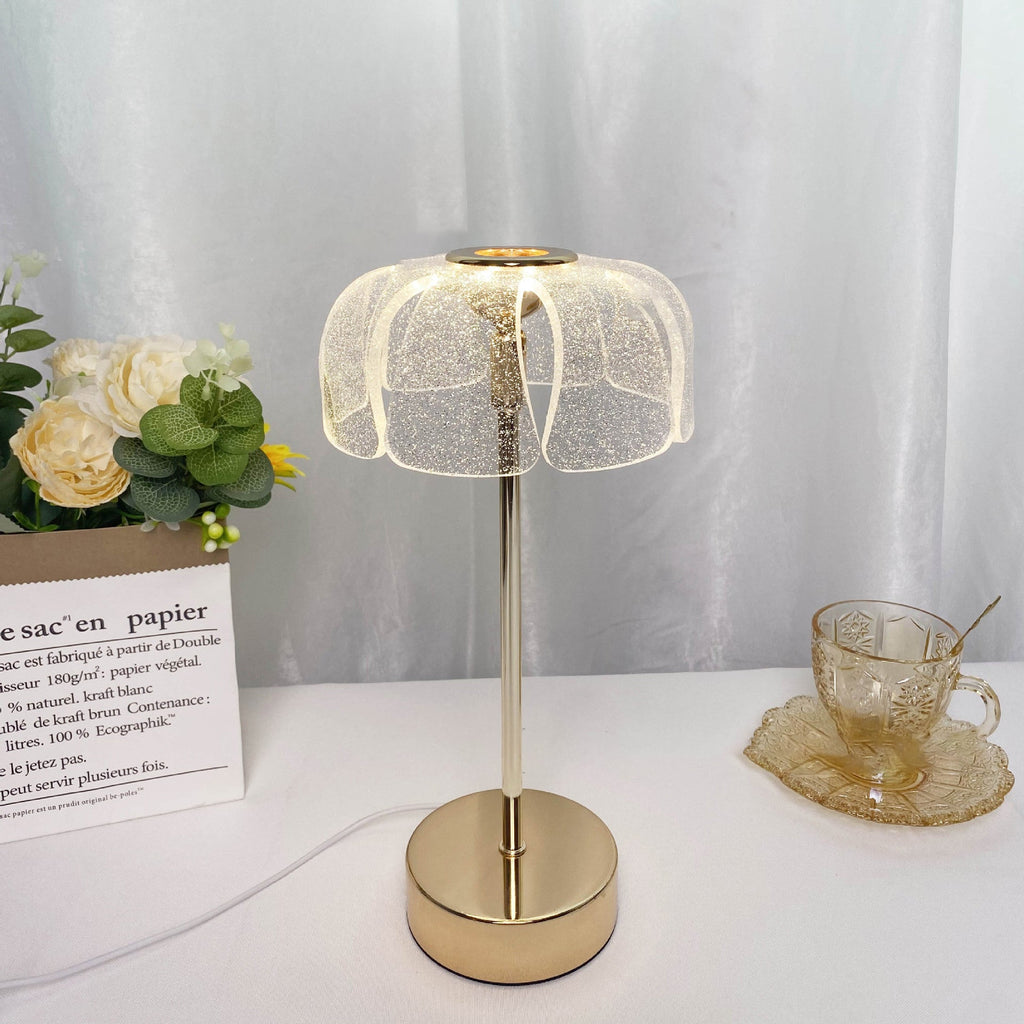 Round Petal Hardware Acrylic Table Lamp
