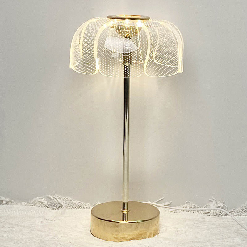 Round Petal Hardware Acrylic Table Lamp