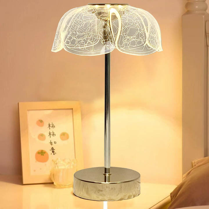 Round Petal Hardware Acrylic Table Lamp