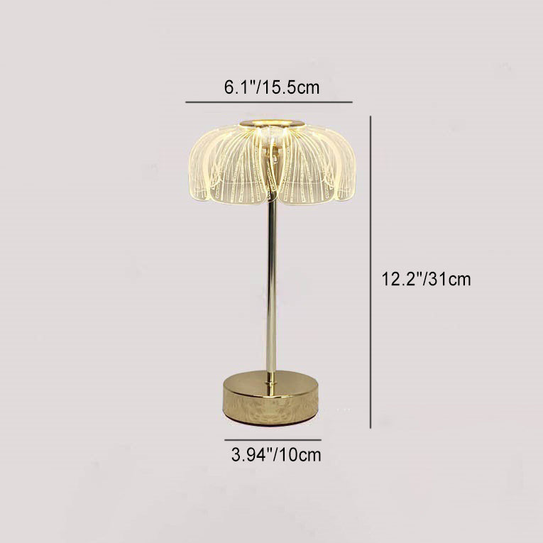 Round Petal Hardware Acrylic Table Lamp