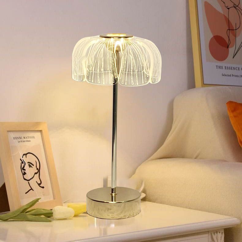 Round Petal Hardware Acrylic Table Lamp
