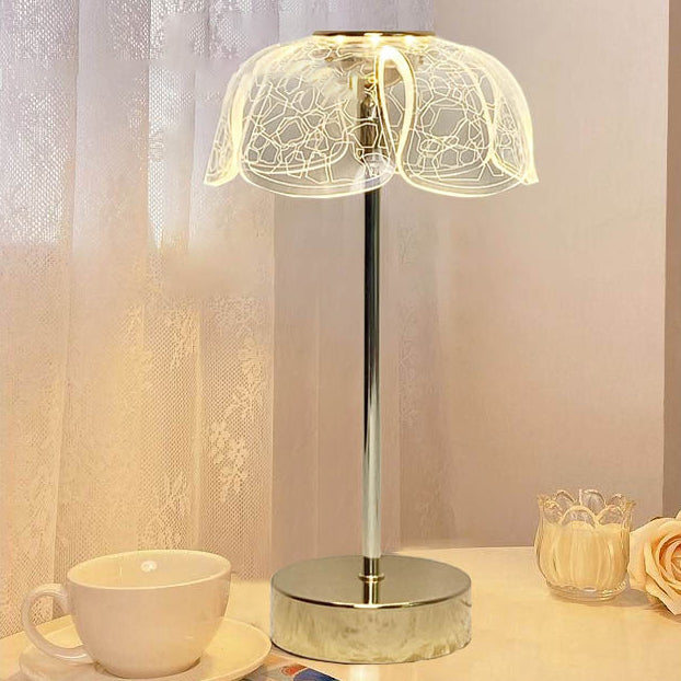 Round Petal Hardware Acrylic Table Lamp