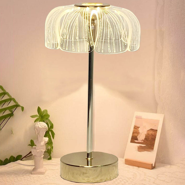 Round Petal Hardware Acrylic Table Lamp