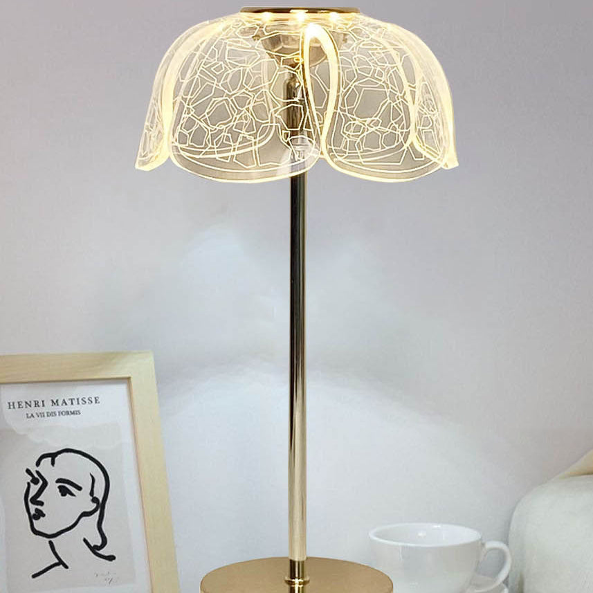 Round Petal Hardware Acrylic Table Lamp