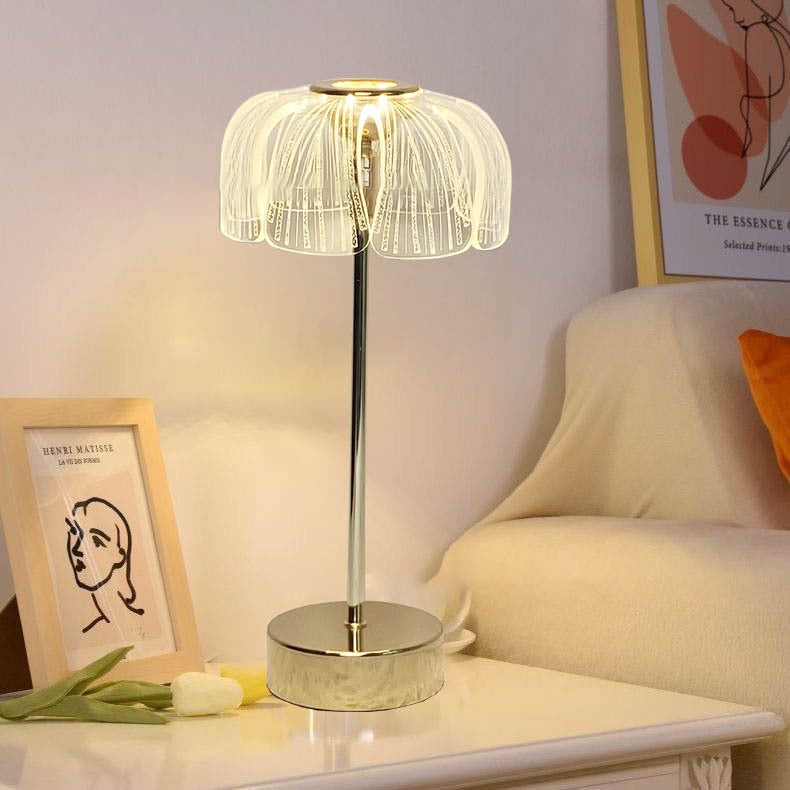 Round Petal Hardware Acrylic Table Lamp