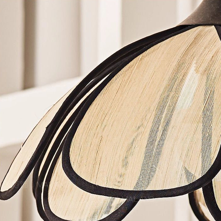 Dome Petal Fiber Woven Wall Lamp