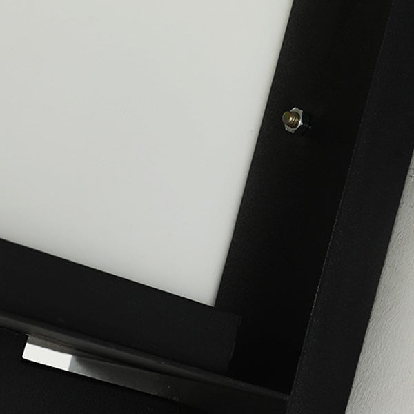 Rectangular Iron Frame Glass Outdoor Light