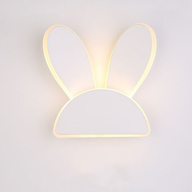 Half Round Antlers Bunny Wall Lamp