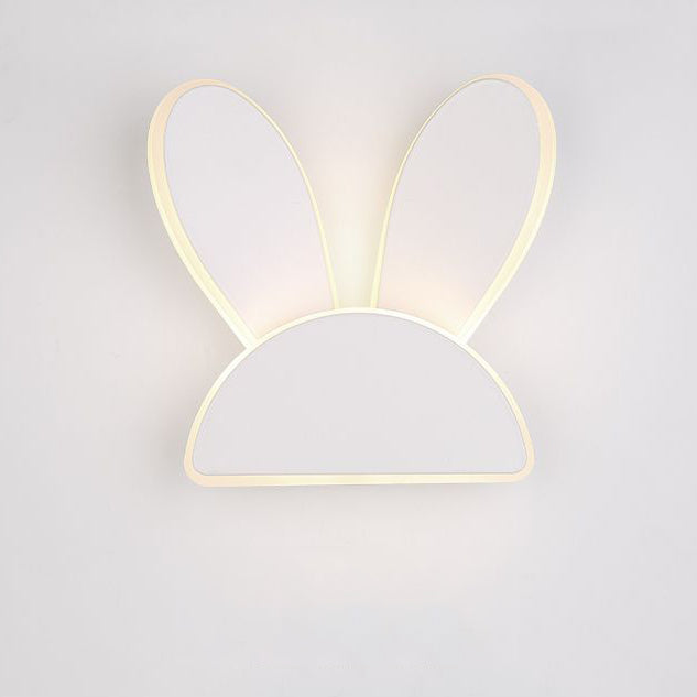 Half Round Antlers Bunny Wall Lamp