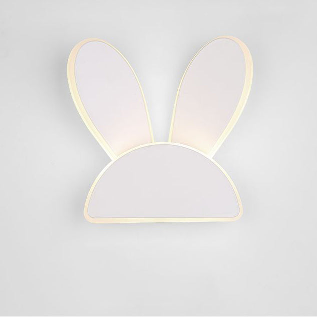 Half Round Antlers Bunny Wall Lamp
