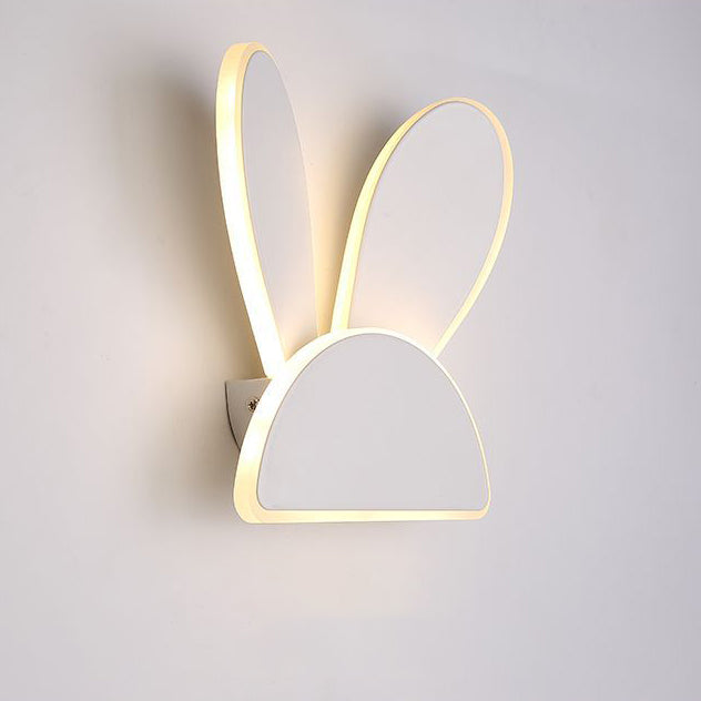 Half Round Antlers Bunny Wall Lamp