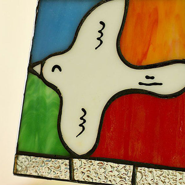 Peace Dove Square Stained Wall Lamp
