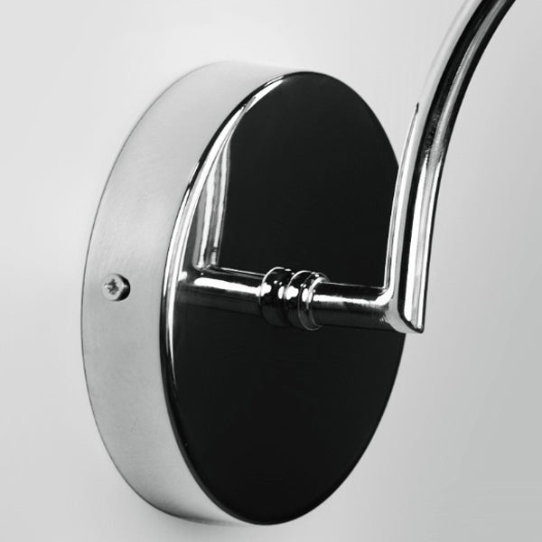 Curved Pole Globe Iron Wall Lamp