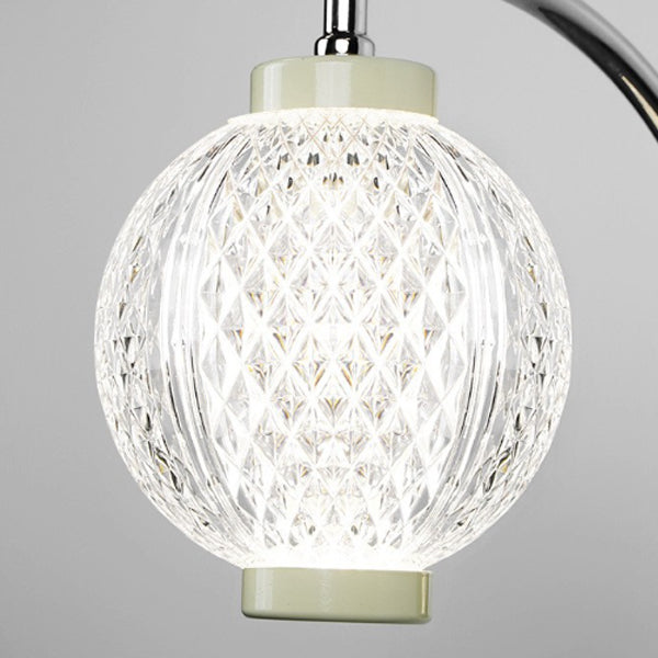 Curved Pole Globe Iron Wall Lamp