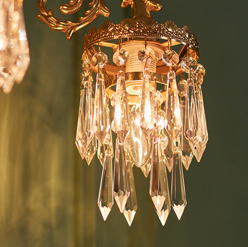 Petal Leaf Carved Brass Wall Lamp