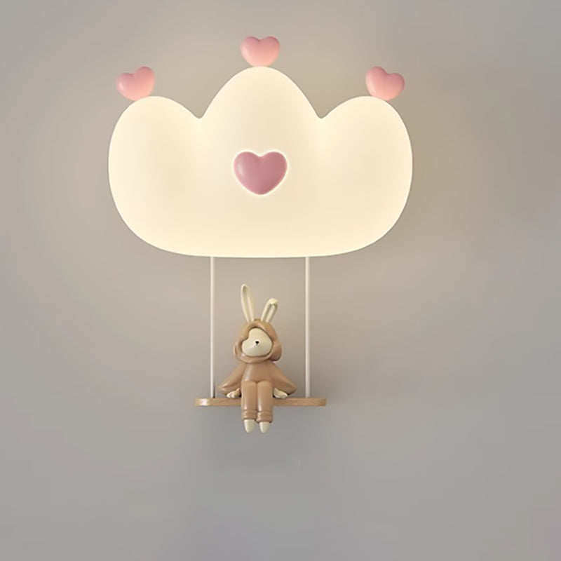 Kids Crown Animal Iron Wall Lamp