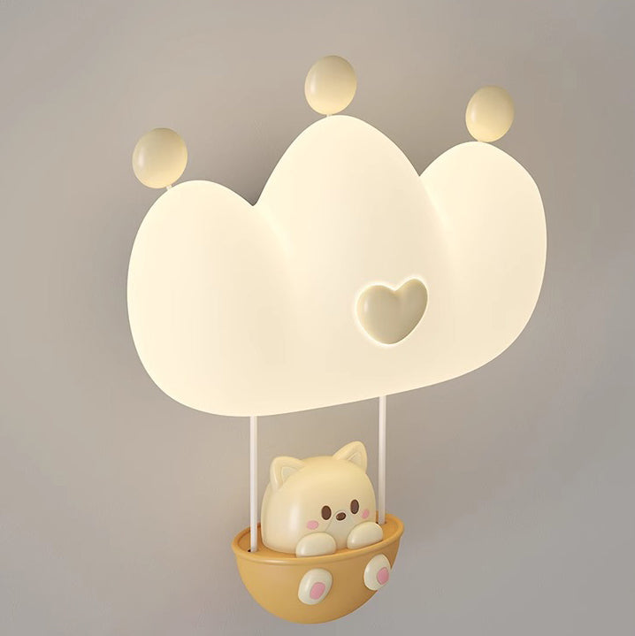 Kids Crown Animal Iron Wall Lamp