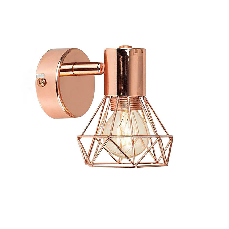 Cylinder Diamond Shape Iron Wall Lamp