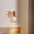 Cylinder Diamond Shape Iron Wall Lamp