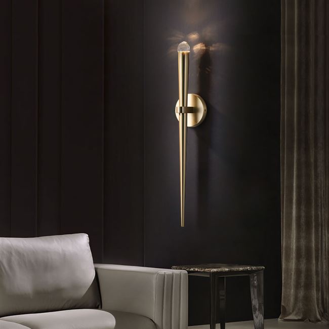Cylinder Torch Shape Copper Wall Lamp